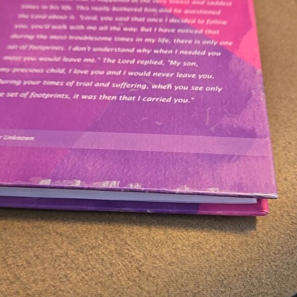 Footprints journal As Is hardcover Inspiration Book jot notes pink color pages - Picture 4 of 16